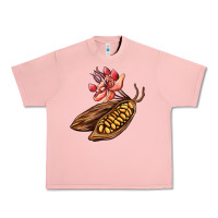 Salmon cacao beans and flowers Urban Heavy Tee - AdoDesignShop