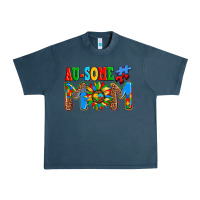 Midnight Navy ausome autism mom Urban Heavy Tee - AdoDesignShop