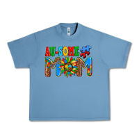 Pebble Blue ausome autism mom Urban Heavy Tee - AdoDesignShop