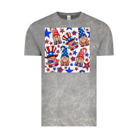 Cloud Rock 4th of july patriotic gnome seamless pattern Vintage Tee - BundleAndBundleShop