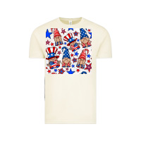 Vintage Arctic 4th of july patriotic gnome seamless pattern Vintage Tee - BundleAndBundleShop