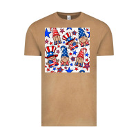Vintage Camel 4th of july patriotic gnome seamless pattern Vintage Tee - BundleAndBundleShop