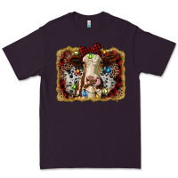 Plum heifer cow christmas western background Premium Tee - RanaPortraitStore