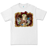 White heifer cow christmas western background Premium Tee - RanaPortraitStore
