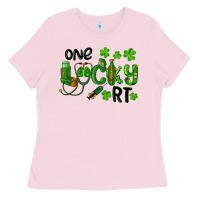 Bubblegum Pink One Lucky Respiratory Terapist Ladies Tee - RanaPortraitStore