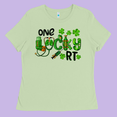 Ladies Tee One Lucky Respiratory Terapist