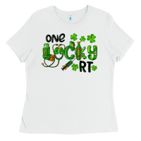 White One Lucky Respiratory Terapist Ladies Tee - RanaPortraitStore