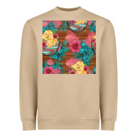 Mushroom hatched egg easter chicks seamless pattern Heavyweight Sweatshirt - Artiststas