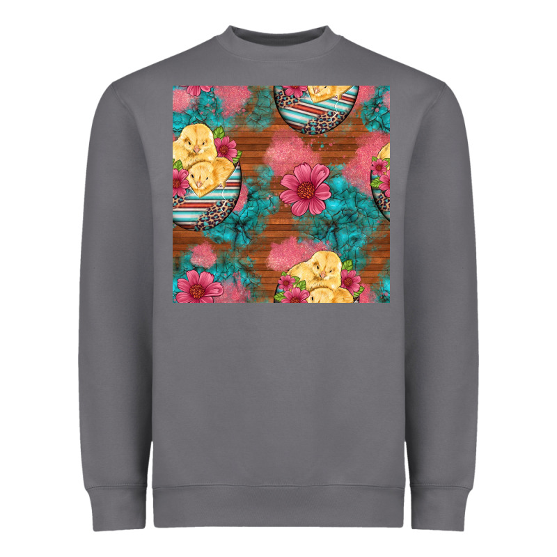 Hatched Egg Easter Chicks Seamless Pattern Heavyweight Sweatshirt by Artiststas | Teevron