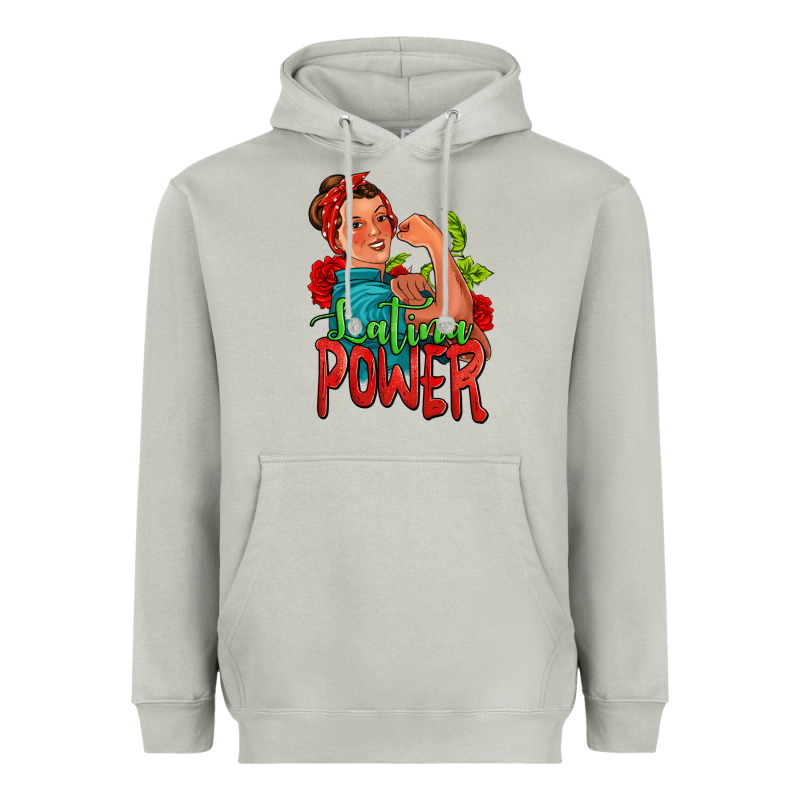 Latina Power Strong Woman Heavyweight Hoodie by Jasminsmagicworld | Teevron