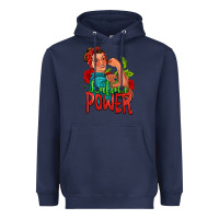 Navy latina power strong woman Heavyweight Hoodie - Jasminsmagicworld