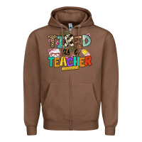 Chestnut tired as a teacher Zipper Hoodie - NancyCooperArtShop