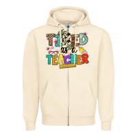 Sandshell tired as a teacher Zipper Hoodie - NancyCooperArtShop