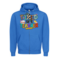 True Royal tired as a teacher Zipper Hoodie - NancyCooperArtShop