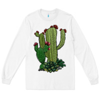 White cactus Long Sleeve Tee - Jasminsmagicworld