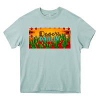 Desert Darlin' Aztec Desert Sunset License Plate Heavy Core Tee | Teevron