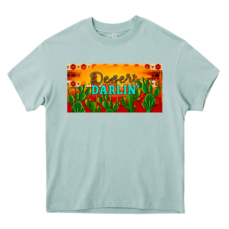 Desert Darlin' Aztec Desert Sunset License Plate Heavy Core Tee by Artiststas | Teevron