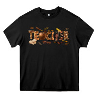 Black melanin teacher Heavy Core Tee - texasbilliewilder