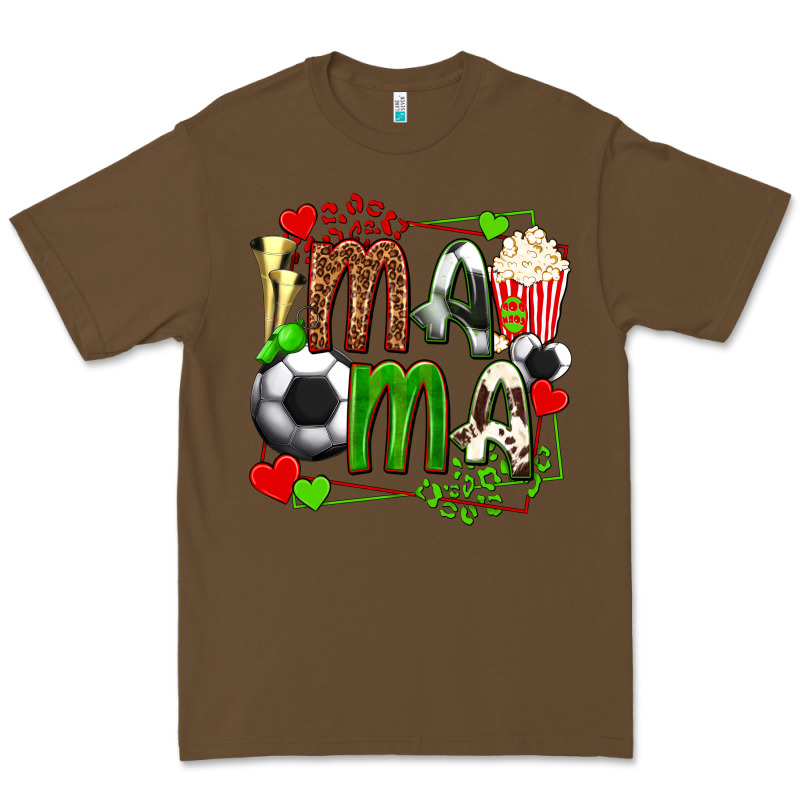 Mama Soccer With Popcorn Premium Tee by texasbilliewilder | Teevron
