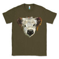 Army Green white calf scottish Classic Tee - BarkalooDesign