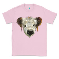 Bubblegum Pink white calf scottish Classic Tee - BarkalooDesign