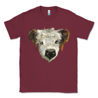 Burgundy white calf scottish Classic Tee - BarkalooDesign