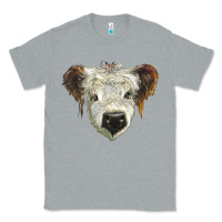 Heather Grey white calf scottish Classic Tee - BarkalooDesign