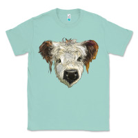 Seafoam white calf scottish Classic Tee - BarkalooDesign