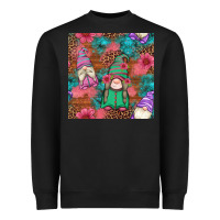 Black floral easter gnomes seamless pattern Heavyweight Sweatshirt - Artiststas