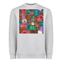 Floral Easter Gnomes Seamless Pattern Heavyweight Sweatshirt | Teevron