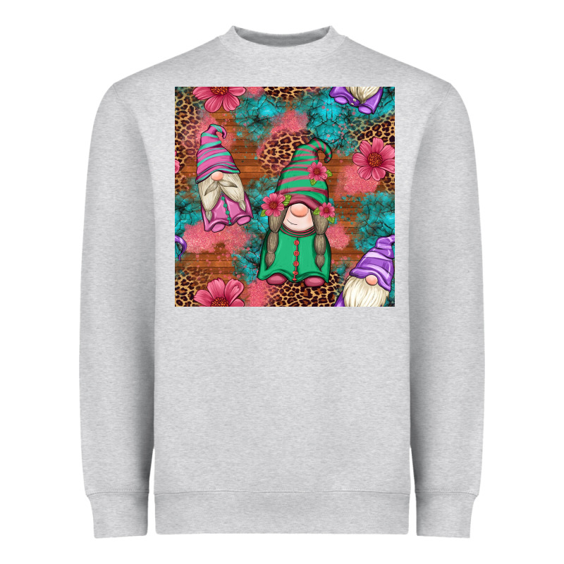 Floral Easter Gnomes Seamless Pattern Heavyweight Sweatshirt by Artiststas | Teevron