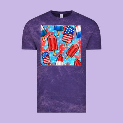 4th Of July Popsicle Seamless Pattern Vintage Tee Designed By Bundleandbundleshop