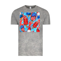Cloud Rock 4th of july popsicle seamless pattern Vintage Tee - BundleAndBundleShop