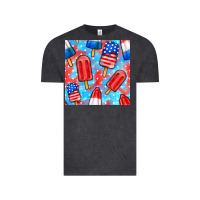Vintage Black 4th of july popsicle seamless pattern Vintage Tee - BundleAndBundleShop