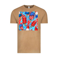Vintage Camel 4th of july popsicle seamless pattern Vintage Tee - BundleAndBundleShop