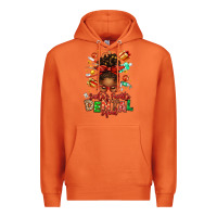 Carrot Santa's Favorite Dental Squad Afro Messy Bun Premium Hoodie - texasbilliewilder