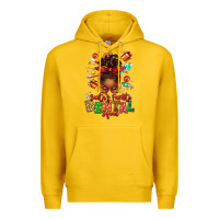 Lemon Santa's Favorite Dental Squad Afro Messy Bun Premium Hoodie - texasbilliewilder