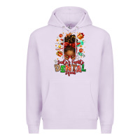 Santa's Favorite Dental Squad Afro Messy Bun Premium Hoodie | Teevron