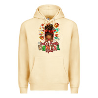 Pina Colada Santa's Favorite Dental Squad Afro Messy Bun Premium Hoodie - texasbilliewilder