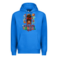 True Royal Santa's Favorite Dental Squad Afro Messy Bun Premium Hoodie - texasbilliewilder