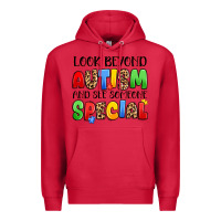 Cardinal look beyond autism and see someone special Premium Hoodie - JahusDesignShop