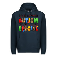 Navy look beyond autism and see someone special Premium Hoodie - JahusDesignShop