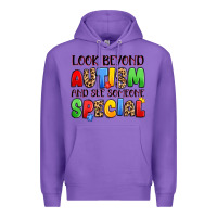 Purple look beyond autism and see someone special Premium Hoodie - JahusDesignShop