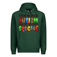 Sports Green look beyond autism and see someone special Premium Hoodie - JahusDesignShop