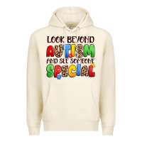 Tofu look beyond autism and see someone special Premium Hoodie - JahusDesignShop