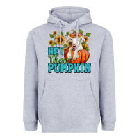Heather Grey hey there pumpkin lamb Heavyweight Hoodie - Jasminsmagicworld