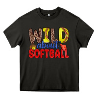 Asphalt wild about softball Heavy Core Tee - Zillion Design Studio