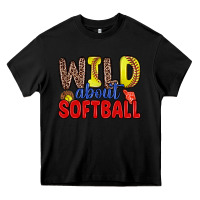 Black wild about softball Heavy Core Tee - Zillion Design Studio