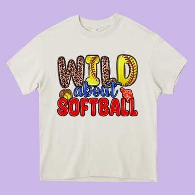 Wild About Softball Heavy Core Tee Designed By Zillion Design Studio
