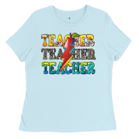 Baby Blue teacher teacher Ladies Tee - Zillion Design Studio